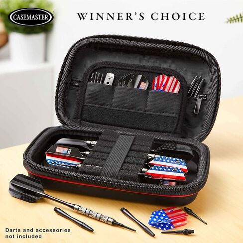 حافظة سهام سينتينيل مصنوعة من فوم ايفا بسحاب ازرق من كيسماستر، تحمل 6 اسهم واكسسوارات اضافية، اطراف واعمدة وطيران، متوافقة مع طرف ستيل وسهام ذات طرف ناعم، متاهة ذهبية in Kuwait