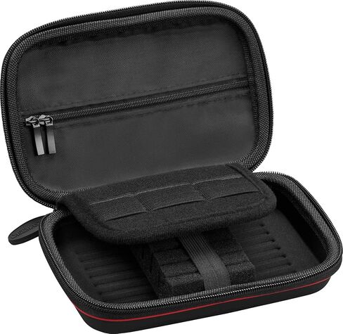 حافظة سهام سينتينيل مصنوعة من فوم ايفا بسحاب ازرق من كيسماستر، تحمل 6 اسهم واكسسوارات اضافية، اطراف واعمدة وطيران، متوافقة مع طرف ستيل وسهام ذات طرف ناعم، متاهة ذهبية in Kuwait