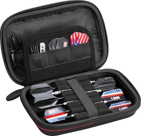 حافظة سهام سينتينيل مصنوعة من فوم ايفا بسحاب ازرق من كيسماستر، تحمل 6 اسهم واكسسوارات اضافية، اطراف واعمدة وطيران، متوافقة مع طرف ستيل وسهام ذات طرف ناعم، متاهة ذهبية in Kuwait