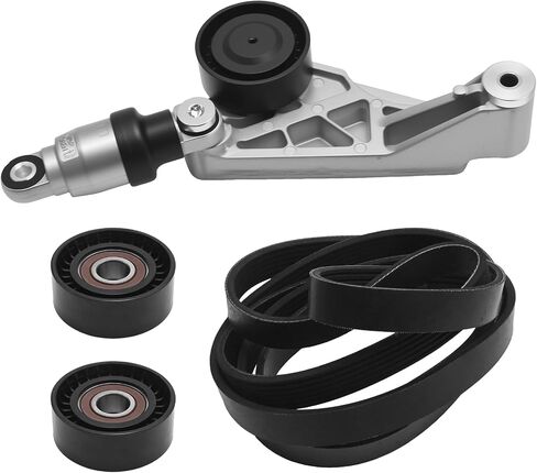4627038AA-KIT مجموعة بكرة شد حزام المحرك، بديلة لسيارة Jeep Wrangler JK Unlimited 3.6L 2012 2013 2014 2015 2016 2017 2018، يستبدل 4627038AA 4627038AAKIT in Saudi Arabia