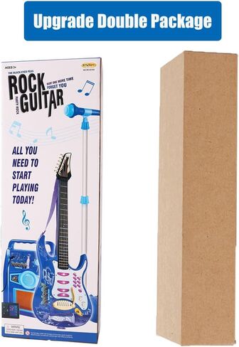 مجموعة أدوات الجيتار الكهربائية من iMeshbean للأطفال والبنات والأولاد مع ميكروفون، أمبير سلكي، AUX. (أزرق) in Kuwait