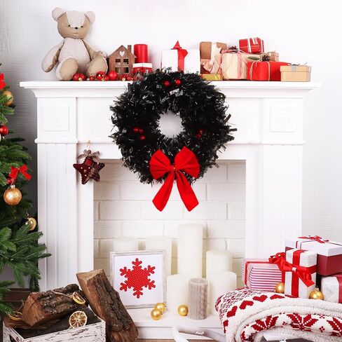 Christmas Car Decoration Wreath with Lights Christmas Car Wreath Accessories for Car, Truck, SUV or Any Car Grille, Mounting Equipment Included in Saudi Arabia