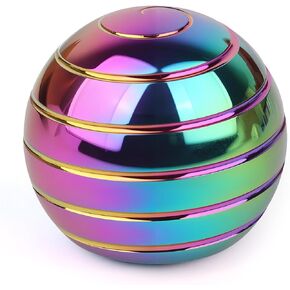 كرة لعبة مكتبية حركية، ألعاب فيدجيت مكتبية للبالغين، 1.54 بوصة قوس قزح فيدجيت سبينر لتخفيف القلق واضطراب فرط الحركة ونقص الانتباه، لعبة دوارة فيزيائية بحجم الجيب للبالغين والأطفال (39 مم، قوس قزح-A) in Kuwait