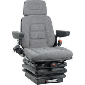 Universal Tractor Suspension Seat with Adjustable Angle Back,Armrest And Safety Belt,for Linde Forklift Tractor,Excavator Skid Loader Backhoe Dozer Telehandler in Kuwait
