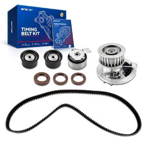 طقم حزام التوقيت KAX مع مضخة مياه مناسبة لنيسان فرونتير 1999-2004 3.3L، Xterra 2000-2004 3.3L، Pathfinder 1996-2000، INFINITI QX4 1997-2000، OE#TCKWP249، TBK249، WPNI021P، VCNI021، ITM249، TS26249 in Kuwait