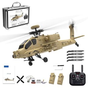 RC Apache Helicopters Flight Controller 2.4G 4CH Single Rotor Heli Military Aircraft with One-Key Start Altitude Hold Remote Model Birthday Gift for Adults & Beginners(Without Camera) in Saudi Arabia
