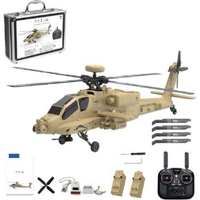 RC Helicopter with One-Key Takeoff/Landing, Apache Single Rotor 2.4G 4CH Heli Aircraft Altitude Hold, Optical Flow Positioning for Adults & Hobbyists(Without Camera) in Saudi Arabia