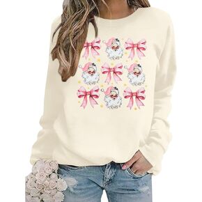 LUKYCILD Sleigh Christmas Sweatshirt Women Sleigh Girl Sweatshirt Merry Christmas Shirt Funny Xmas Long Sleeve Shirt in Saudi Arabia