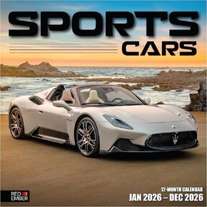 RED EMBER Sports Cars 2026 Wall Calendar 12 Month | Thick & Sturdy Paper | Holiday Gift | Luxury Exotic Car Calendar 2026 in Saudi Arabia