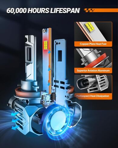 SEALIGHT H4 Fog Lamps or DRL 60000LM 99% Compatibility for ATVs & Powersports, 2025 Version, 9×Brightness S7S Series Wireless H4 Fog Lamps 10 Years Lifespan- Pack of 2 in Saudi Arabia