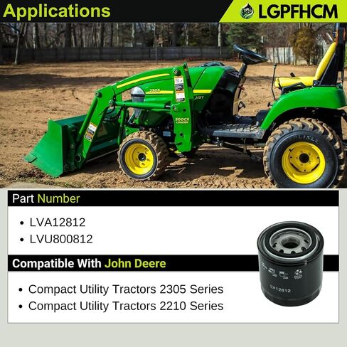LVA12812 Hydraulic Transmission Oil Filter Fit for John Deere 2305 2210 Series Compact Utility Tractors Hydraulic Oil Filter Replace LVU800812 in Saudi Arabia