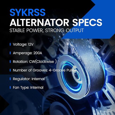 Alternator Compatible with Ford Edge Fusion Taurus, Compatible with Lincoln MKZ MKX, Sable, 3.5L V6, Fit for 11273, 7T4Z10346A, 8G1T10300AC, 8G1Z10346A, A003TJ1291, A003TJ1291ZC in Saudi Arabia