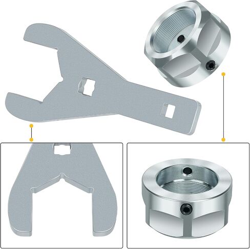 M MATI Rear Axle Nut Wrench Tool 46mm & Rear Axle Lock Nut for Yamaha Raptor 350 YFM350 250 YFM250 125 YFM125 2004-2013 90170-33010-00 90113-06039-00 in Saudi Arabia