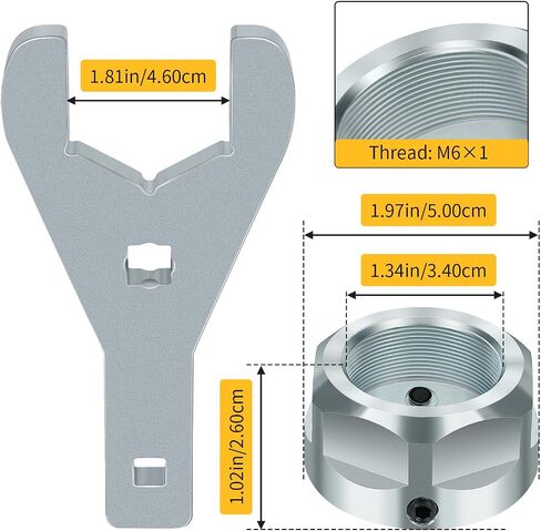 M MATI Rear Axle Nut Wrench Tool 46mm & Rear Axle Lock Nut for Yamaha Raptor 350 YFM350 250 YFM250 125 YFM125 2004-2013 90170-33010-00 90113-06039-00 in Saudi Arabia