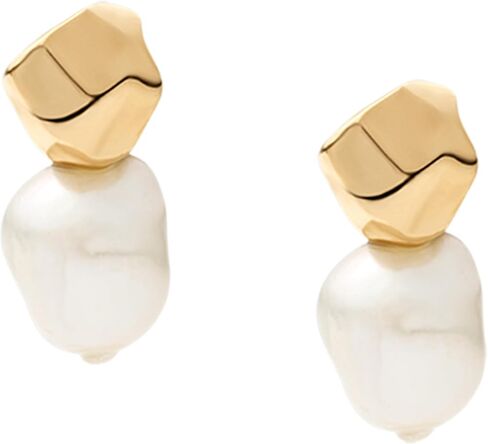 Skagen Women's Sea Glass Silver, Rose Gold or Gold Tone Stainless Steel Stud Earrings in Kuwait