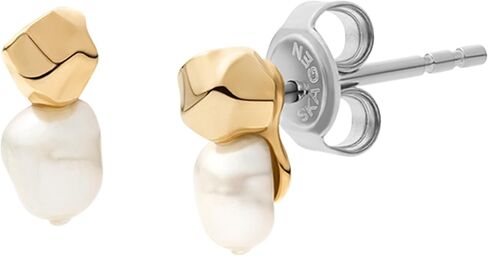 Skagen Women's Sea Glass Silver, Rose Gold or Gold Tone Stainless Steel Stud Earrings in Kuwait