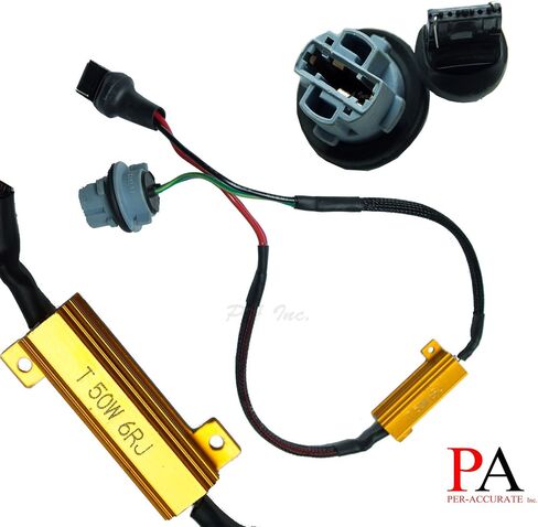 PA LED 2x LED 7440 7441 T20 50W 6 أوم أضواء تحميل المقاوم محول إصلاح فرط وامض سريع وامض Canbus رمز الخطأ المزيل تحذير Canceller لتحويل إشارة عكس النسخ الاحتياطي النهار تشغيل DRL in Saudi Arabia
