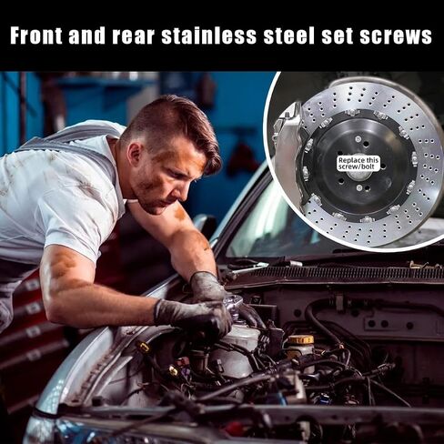 4PCS Stainless Steel Brake Disc Rotor Screws, 936000-6014-0H Brake Disc Retaining Screws for Front and Rear, Rotor Screw Replacement Fits Accord Civic Odyssey CR-Z MDX (4 PCS) in Saudi Arabia