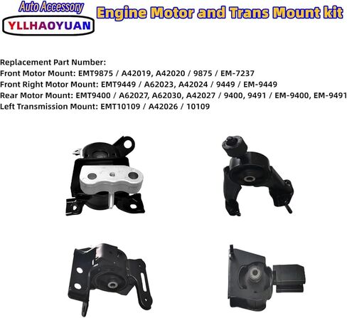 Engine Motor and Trans Mount 4 pcs Compatible with 2006 2007 2008 2009 2010 Ho-nda Civic 1.8L Replacement for A4546 A4530 A4534 A4543 in Saudi Arabia