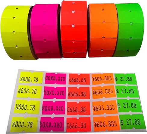 ملصقان لمسدس سعر الخط، 4 عبوات إجمالي 16,000 قطعة من ملصقات مسدس السعر والتاريخ الفارغة لمسدس السعر والتاريخ بخطين، مناسب لـ MX6600، MX6602، YH689، ومعظم مسدسات السعر ذات الخطين الأخرى (أخضر) in Kuwait