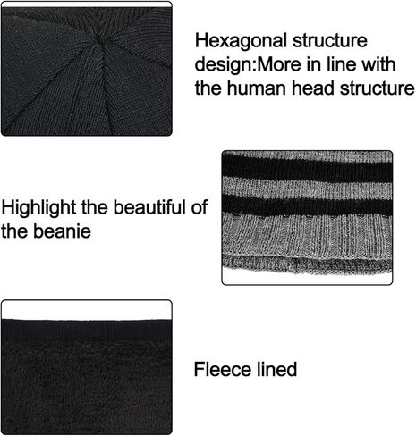 طقم قبعة شتوية للرجال ووشاح محبوك دافئ وقفازات لشاشة اللمس، 3 قطع in Kuwait