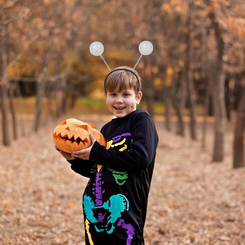 Green Alien Antenna Headband – Glitter Martian Bopper Costume Accessory for Kids and Adults, Halloween Dress-Up, Cosplay, Festivals, Birthday Parties, and Photo Props in Saudi Arabia