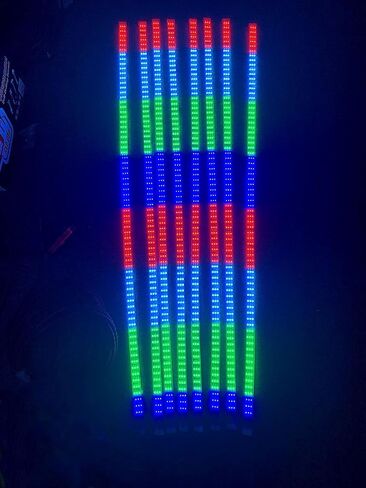 16 قطعة 1FT 30CM 12 بوصة صف ثلاثي 3 لفات RGB Dream Color Chasing Flow Series شرائط إضاءة بلوتوث + إضاءة ثلاثية الأبعاد LED للطرق الوعرة للمقلاع in Kuwait