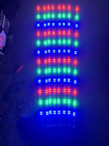 16 قطعة 1FT 30CM 12 بوصة صف ثلاثي 3 لفات RGB Dream Color Chasing Flow Series شرائط إضاءة بلوتوث + إضاءة ثلاثية الأبعاد LED للطرق الوعرة للمقلاع in Kuwait