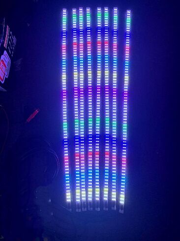 16 قطعة 1FT 30CM 12 بوصة صف ثلاثي 3 لفات RGB Dream Color Chasing Flow Series شرائط إضاءة بلوتوث + إضاءة ثلاثية الأبعاد LED للطرق الوعرة للمقلاع in Kuwait