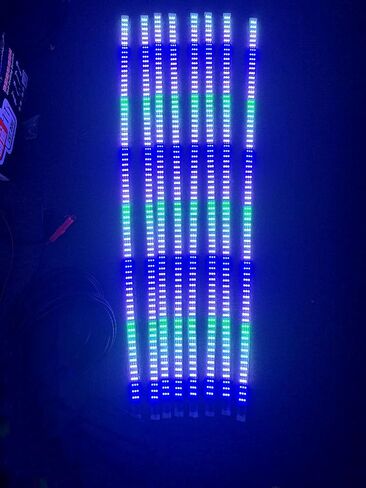 16 قطعة 1FT 30CM 12 بوصة صف ثلاثي 3 لفات RGB Dream Color Chasing Flow Series شرائط إضاءة بلوتوث + إضاءة ثلاثية الأبعاد LED للطرق الوعرة للمقلاع in Kuwait