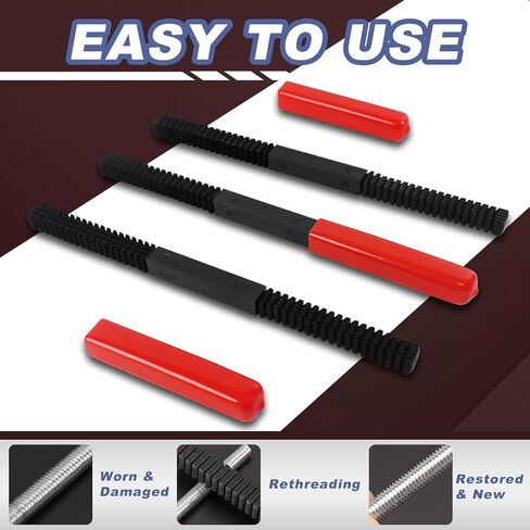 مجموعة مبرد خيط مكونة من 3 قطع، مجموعة مبرد استعادة الخيط، ملفات مطارد استعادة الخيط مترية وSAE، أداة إصلاح الخيط من الفولاذ عالي الكربون لمجموعة مبرد إصلاح الخيط، أداة تنظيف الخيط in Kuwait