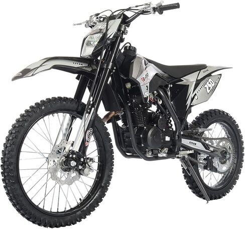 X-PRO 250cc محرك الدراجة الترابية Zongshen، ناقل حركة يدوي 5 سرعات، كهربائي/بدء التشغيل! عجلات كبيرة مقاس 21/18 بوصة! (أسود) in Kuwait