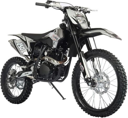 X-PRO 250cc محرك الدراجة الترابية Zongshen، ناقل حركة يدوي 5 سرعات، كهربائي/بدء التشغيل! عجلات كبيرة مقاس 21/18 بوصة! (أسود) in Kuwait