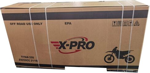 X-PRO 250cc محرك الدراجة الترابية Zongshen، ناقل حركة يدوي 5 سرعات، كهربائي/بدء التشغيل! عجلات كبيرة مقاس 21/18 بوصة! (أسود) in Kuwait