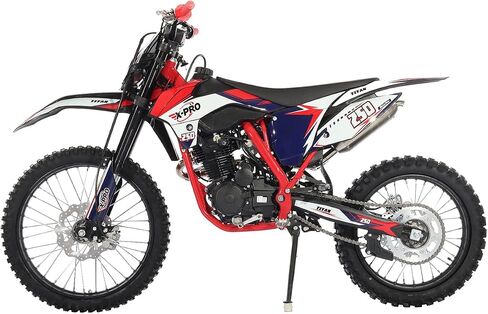 X-PRO 250cc محرك الدراجة الترابية Zongshen، ناقل حركة يدوي 5 سرعات، كهربائي/بدء التشغيل! عجلات كبيرة مقاس 21/18 بوصة! (أسود) in Kuwait