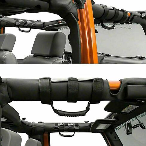 مقابض قضبان لف للطرق الوعرة، مقبض من قماش أكسفورد 1680D مع أشرطة شديدة التحمل، مريح ومريح، تصميم سريع الفك مضاد للسرقة in Kuwait