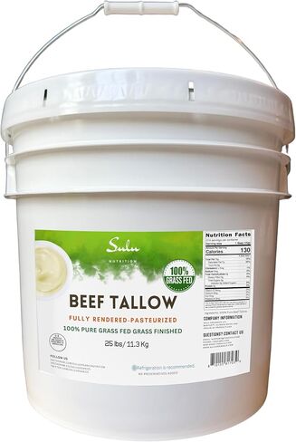 100% Pure Fully Rendered Grass Fed Grass Finished Beef Tallow- (7 lbs) in Saudi Arabia