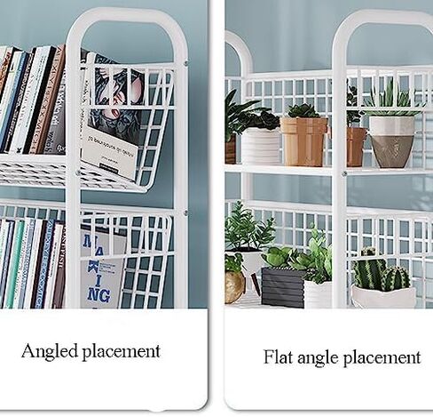 360° Rotating Bookshelf - Multifunctional Rolling Cart for Home & Office Storage, Kitchen Organizer, Space-Saving Design, Adjustable Shelves, Easy Mobility in Saudi Arabia