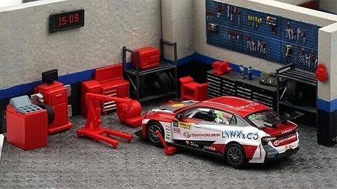 16Pcs/Set 1/64 Scale Diorama Model Kit Car Garage Repair Furniture Tools Car Workshop Maintenance Tool Display Scene Model Toy, SC06 in Saudi Arabia