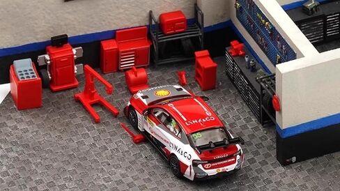 16Pcs/Set 1/64 Scale Diorama Model Kit Car Garage Repair Furniture Tools Car Workshop Maintenance Tool Display Scene Model Toy, SC06 in Saudi Arabia