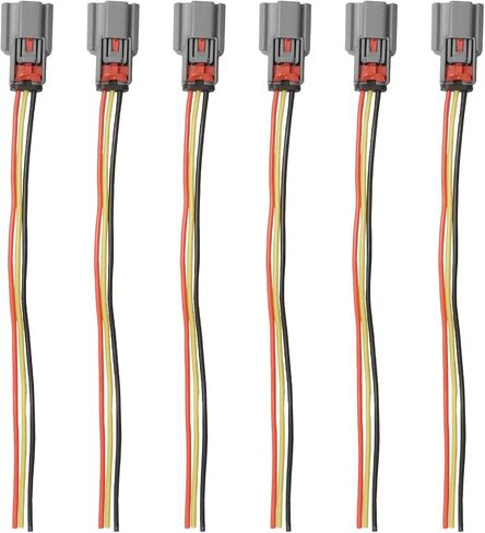 6 Pcs 3 Wire Ignition Coil Connector Plug Pigtail Harness, Replacement for Ford F Series 150 Transit 150 250 350 2011-2020, Replacement for Lincoln MKS MKT Navigator 2013-2019 in Saudi Arabia