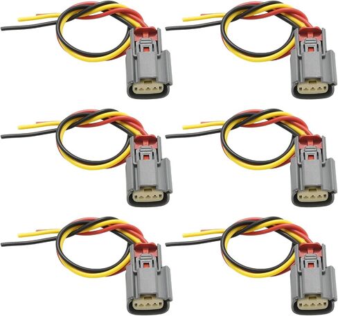 6 Pcs 3 Wire Ignition Coil Connector Plug Pigtail Harness, Replacement for Ford F Series 150 Transit 150 250 350 2011-2020, Replacement for Lincoln MKS MKT Navigator 2013-2019 in Saudi Arabia