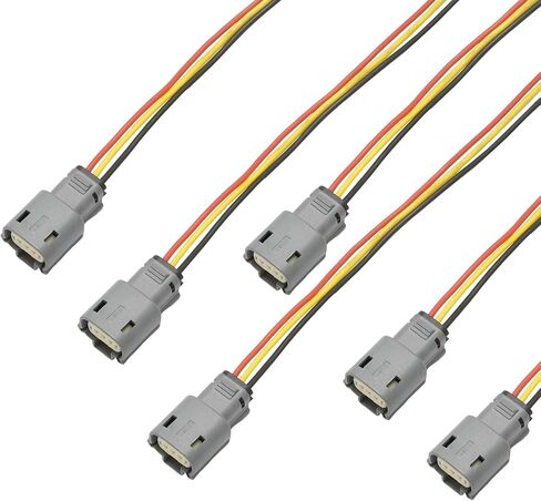 6 Pcs 3 Wire Ignition Coil Connector Plug Pigtail Harness, Replacement for Ford F Series 150 Transit 150 250 350 2011-2020, Replacement for Lincoln MKS MKT Navigator 2013-2019 in Saudi Arabia