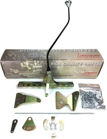 American Shifter 19515 Single Action Automatic Transmission Shifter Kit (23 Dual Bend Black Arm with Delux Knob) in Saudi Arabia