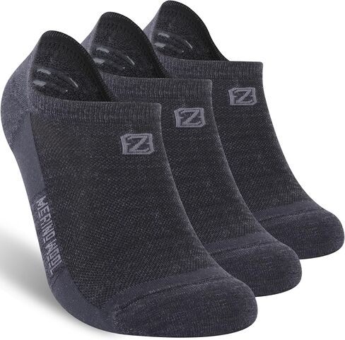 ZEAL WOOD 3 Pairs Merino Wool No Show Athletic Socks For Men Women Ankle Running Golf Tennis Low Cut Hiking Socks in Kuwait