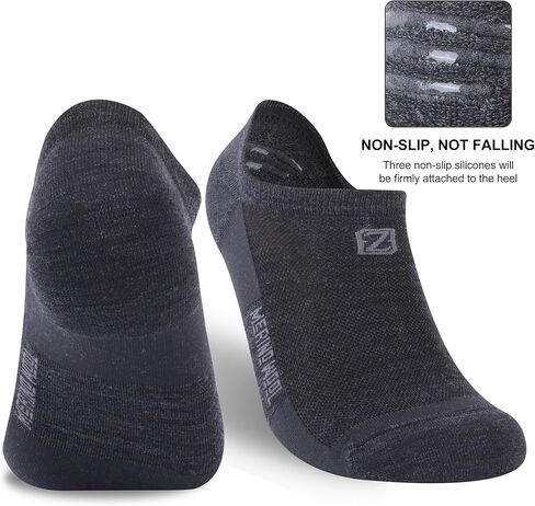 ZEAL WOOD 3 Pairs Merino Wool No Show Athletic Socks For Men Women Ankle Running Golf Tennis Low Cut Hiking Socks in Kuwait
