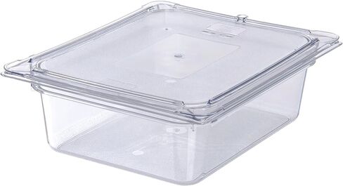 Carlisle FoodService Products Storplus 1/2-Size Food Pan for Catering, Buffets, and Restaurants, Polycarbonate 6 Inches Deep, Black in Saudi Arabia