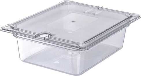 Carlisle FoodService Products Storplus 1/2-Size Food Pan for Catering, Buffets, and Restaurants, Polycarbonate 6 Inches Deep, Black in Saudi Arabia