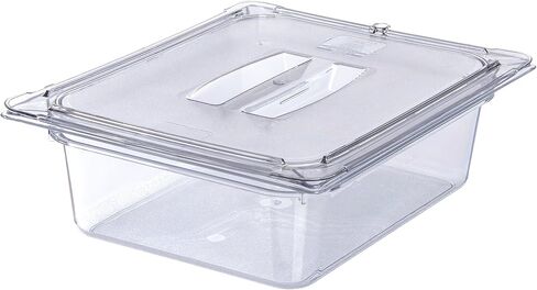 Carlisle FoodService Products Storplus 1/2-Size Food Pan for Catering, Buffets, and Restaurants, Polycarbonate 6 Inches Deep, Black in Saudi Arabia