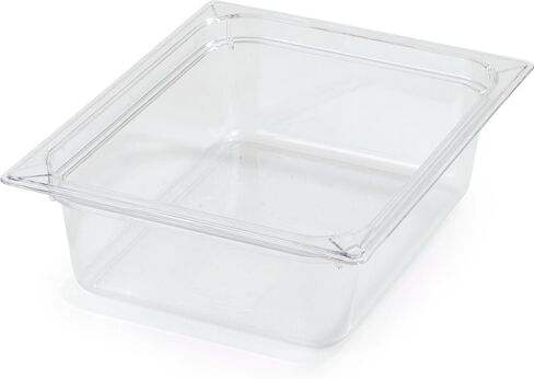Carlisle FoodService Products Storplus 1/2-Size Food Pan for Catering, Buffets, and Restaurants, Polycarbonate 6 Inches Deep, Black in Saudi Arabia